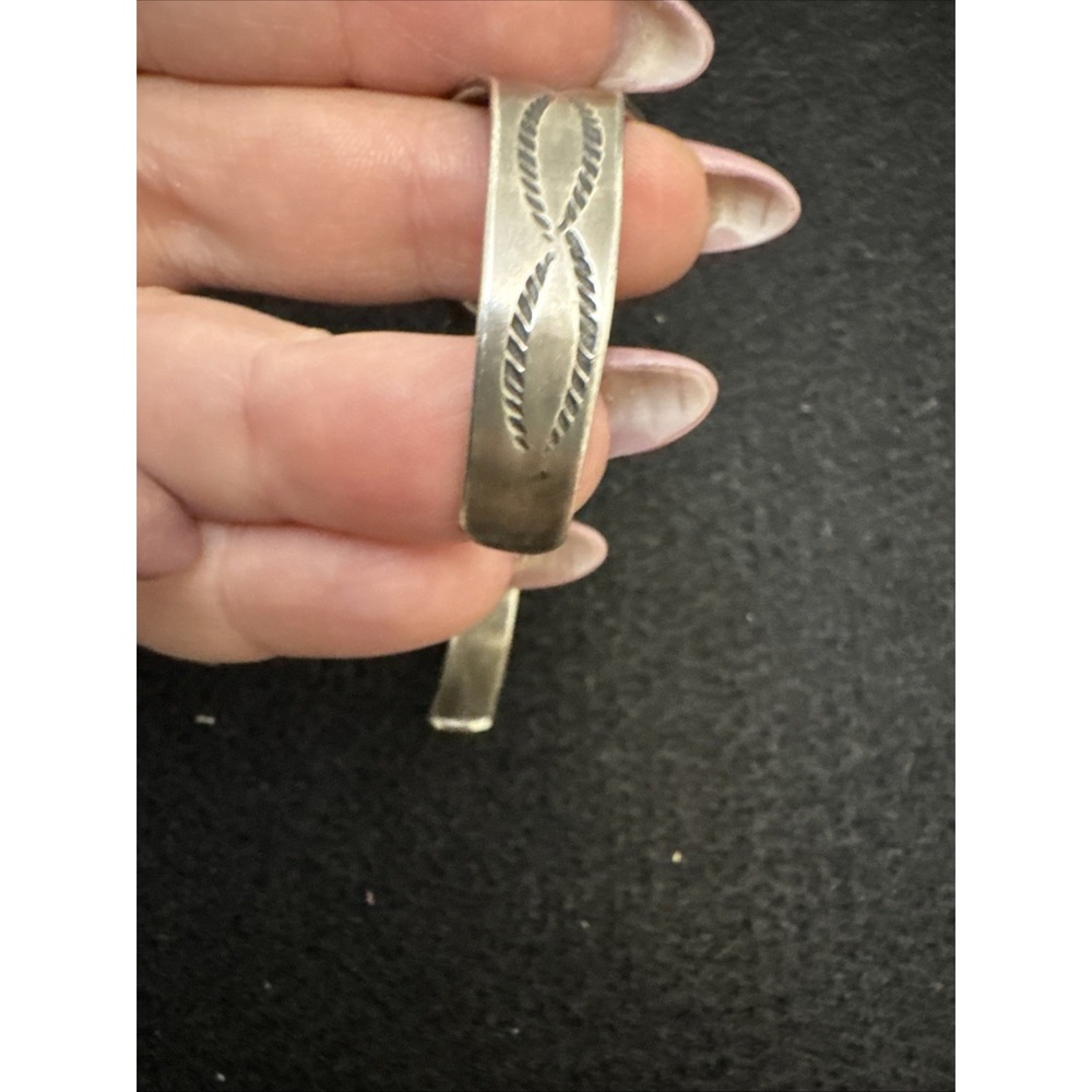 OLD FRED HARVEY era Navajo THUNDERBIRD Turquoise Sterling Bracelet - Picture 5 of 10